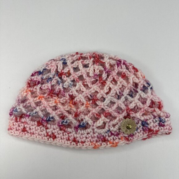 Handmade New Open Weave‎ Fishnet Amigo XL Melange Winter Knit Beanie- M/L - Picture 6 of 10